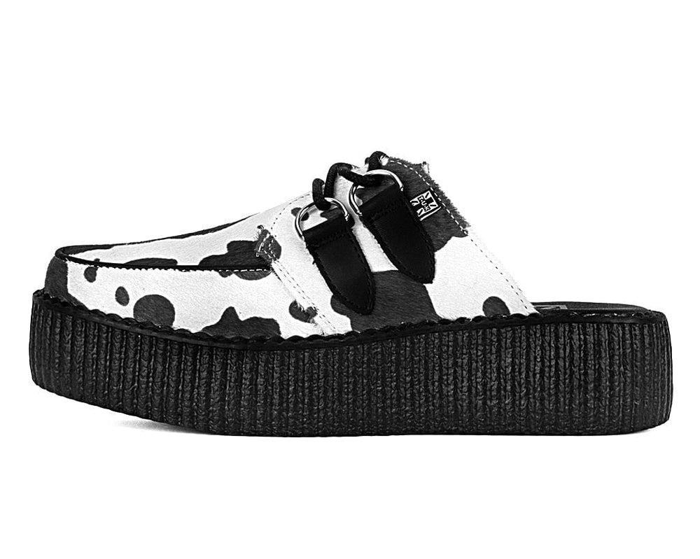 T.U.K. Shoes V3357L Cow Print Creeper Mule