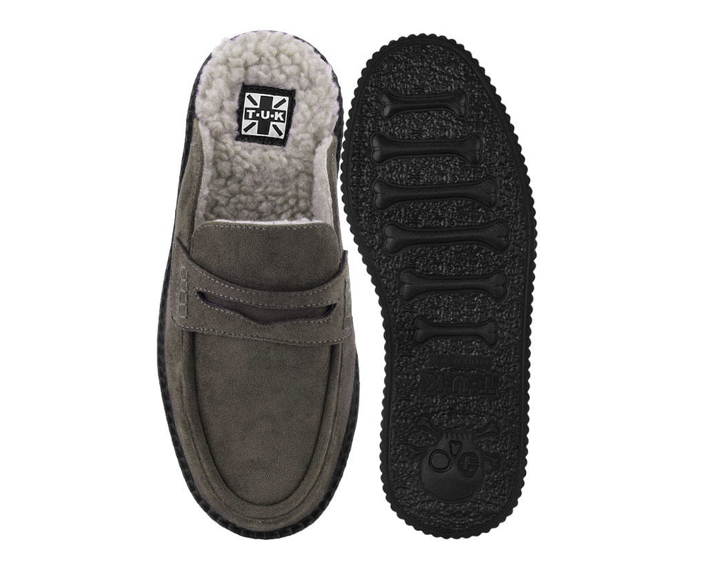 T.U.K. Shoes V3443 Brown Plush Lined Creeper Mule