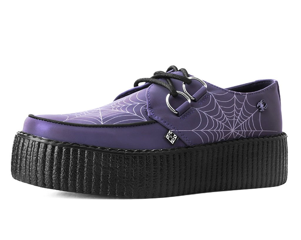 T.U.K. Shoes V3166 Midnight Chameleon Spiderweb Glow Viva Mondo Creeper