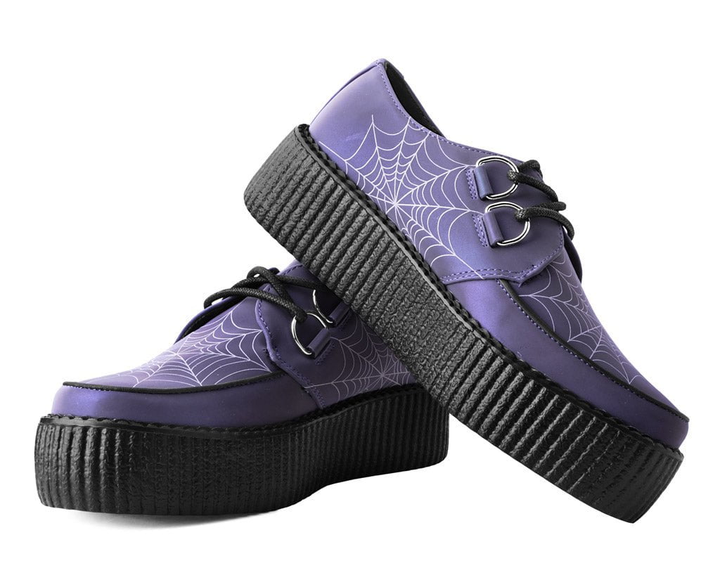 T.U.K. Shoes V3166 Midnight Chameleon Spiderweb Glow Viva Mondo Creeper