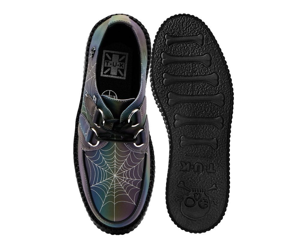T.U.K. Shoes V3166 Midnight Chameleon Spiderweb Glow Viva Mondo Creeper