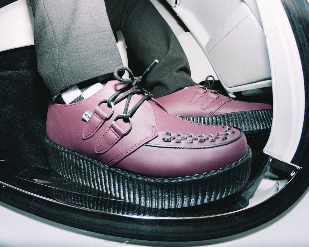T.U.K. Shoes V3109 Eggplant TUKskin™ Viva Mondo Creeper