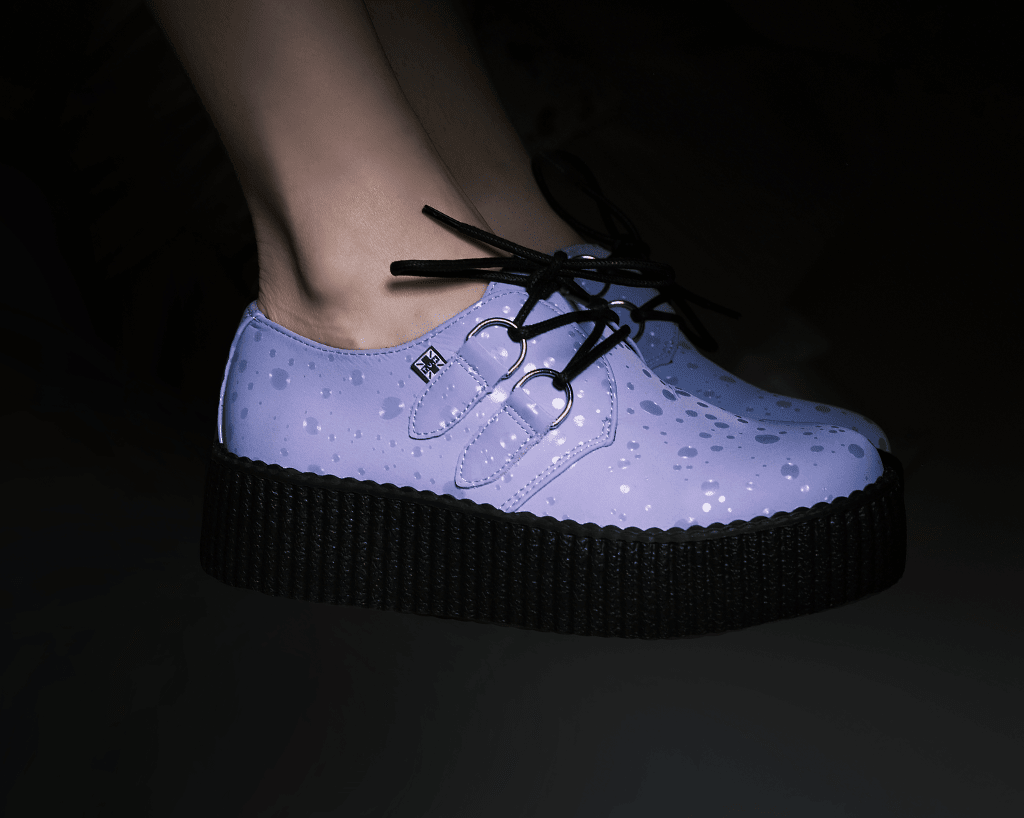 T.U.K. Shoes V3125 Lilac Raindrop D-Ring Mondo Creeper