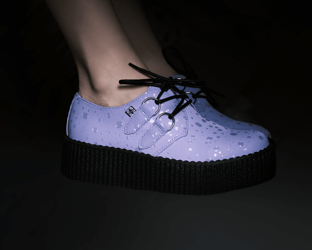 T.U.K. Shoes V3125 Lilac Raindrop D-Ring Mondo Creeper