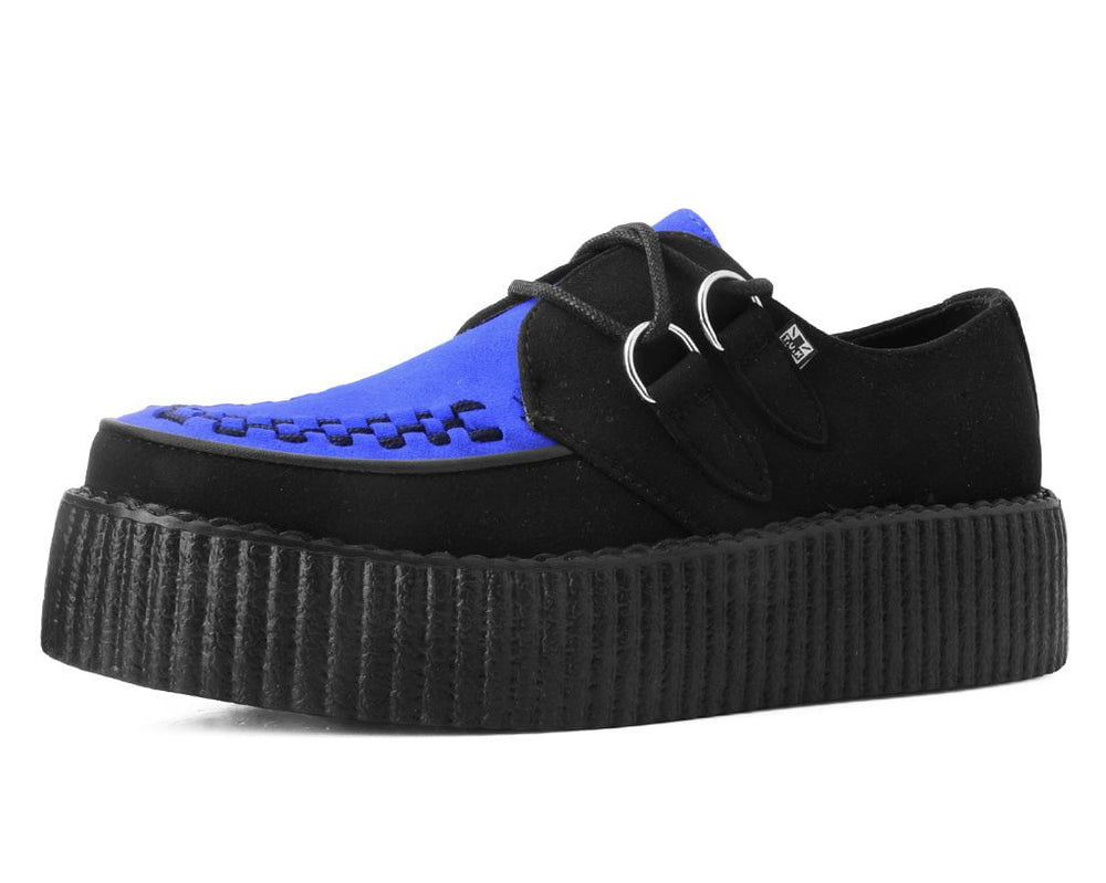 T.U.K. Shoes V3182 Black & Cobalt Blue Viva Mondo Creeper