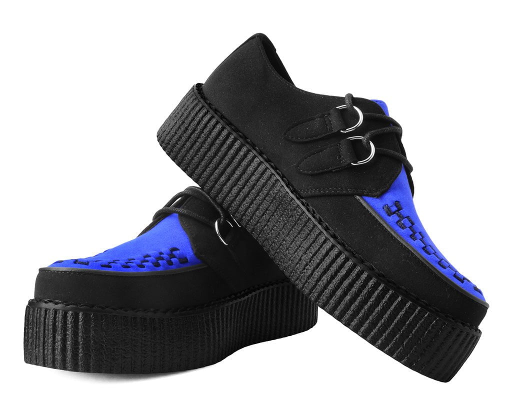 T.U.K. Shoes V3182 Black & Cobalt Blue Viva Mondo Creeper