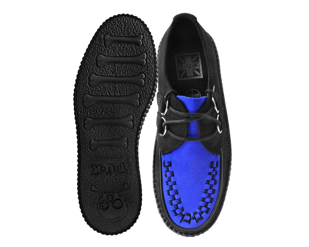 T.U.K. Shoes V3182 Black & Cobalt Blue Viva Mondo Creeper