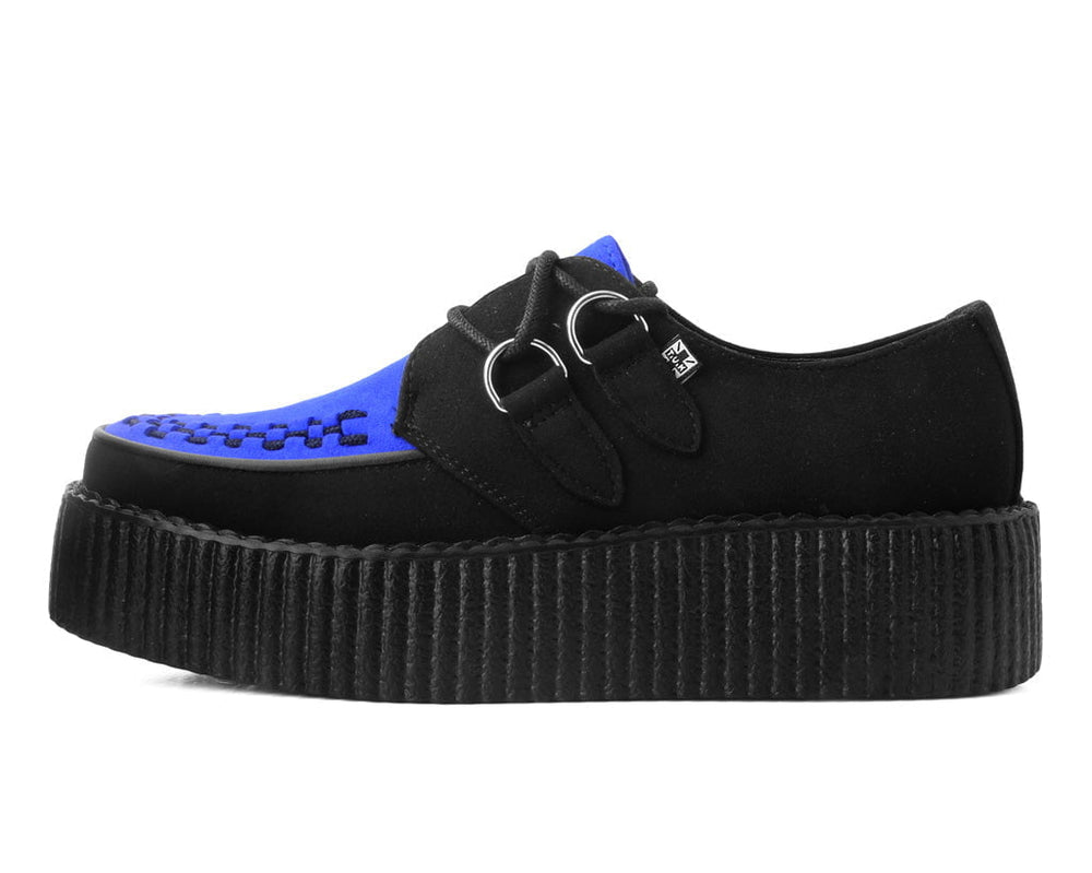 T.U.K. Shoes V3182 Black & Cobalt Blue Viva Mondo Creeper