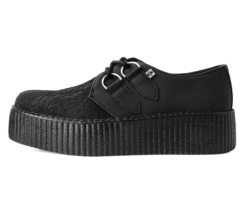 T.U.K. Shoes V3164 Black Lace Viva Mondo Creeper