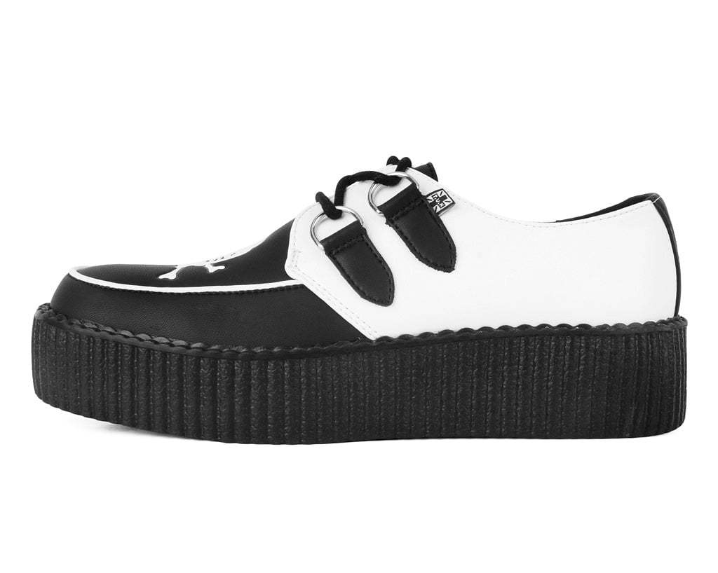 T.U.K. Shoes V3209 Black & White Pirate Viva Mondo Creeper