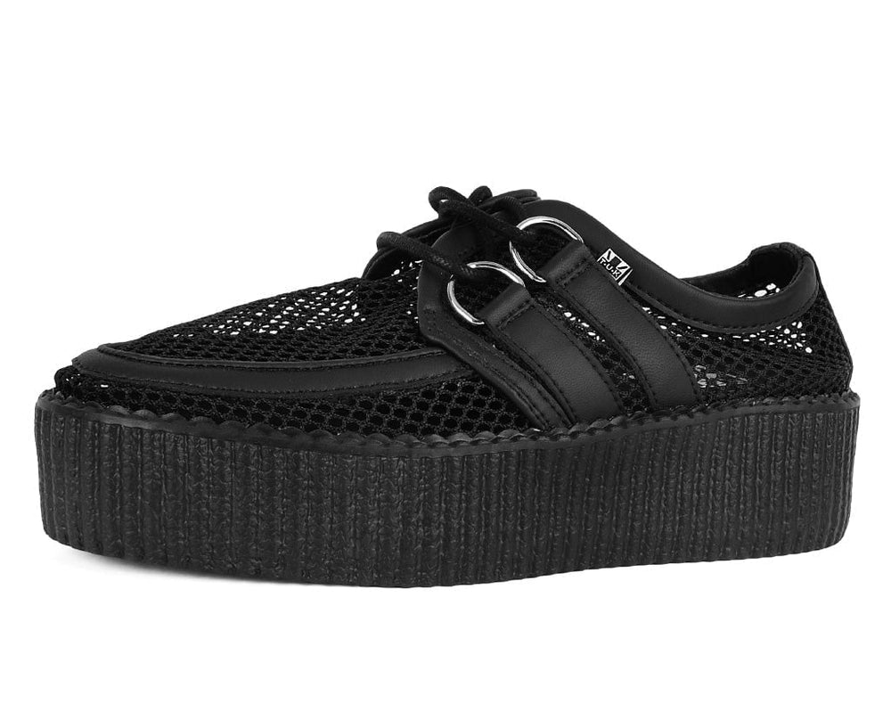 T.U.K. Shoes V3272 Black Fishnet Viva Mondo Creeper