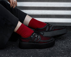 T.U.K. Shoes V3272 Black Fishnet Viva Mondo Creeper