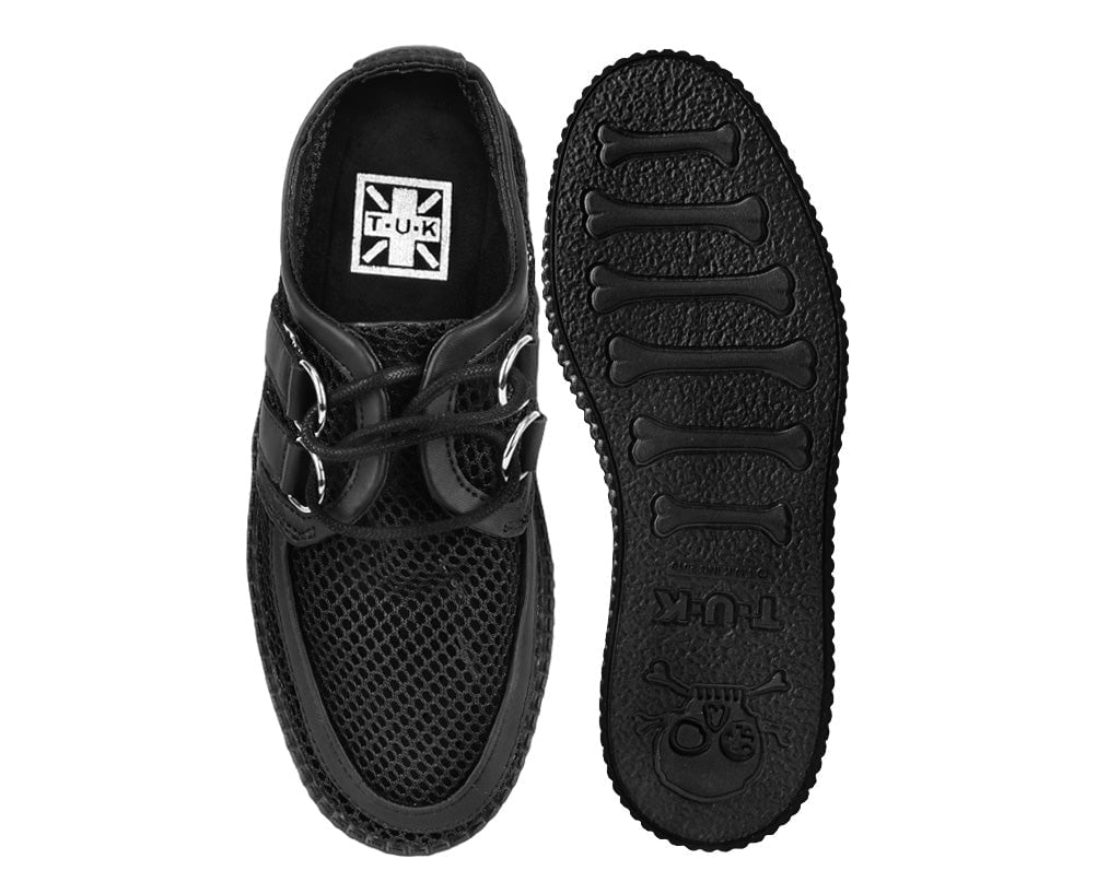 T.U.K. Shoes V3272 Black Fishnet Viva Mondo Creeper