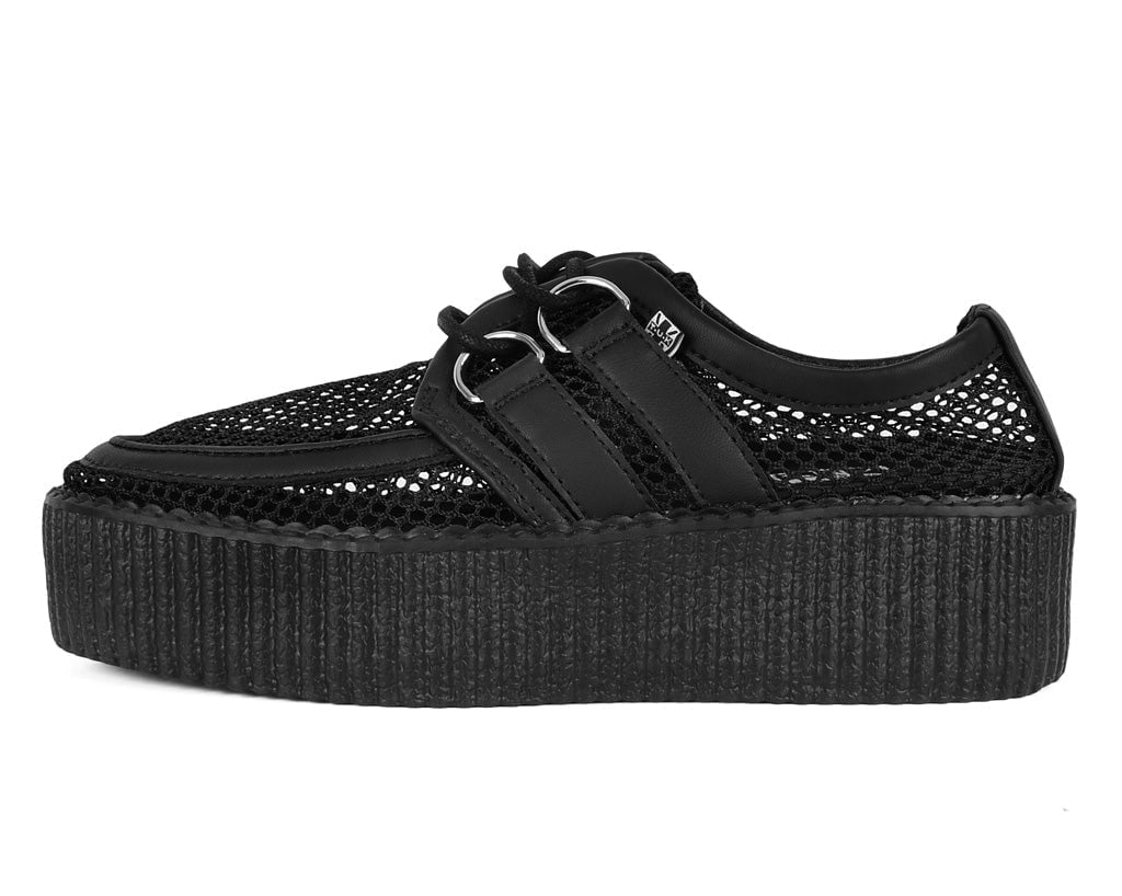 T.U.K. Shoes V3272 Black Fishnet Viva Mondo Creeper