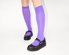 T.U.K. Shoes TSK1166 Purple Knee-High Nylon Mesh Sock TSK1166-OS