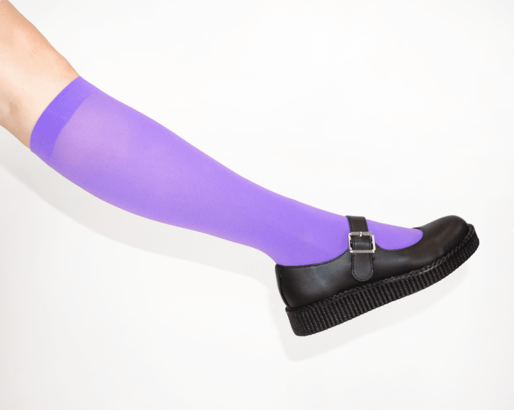 T.U.K. Shoes TSK1166 Purple Knee-High Nylon Mesh Sock TSK1166-OS