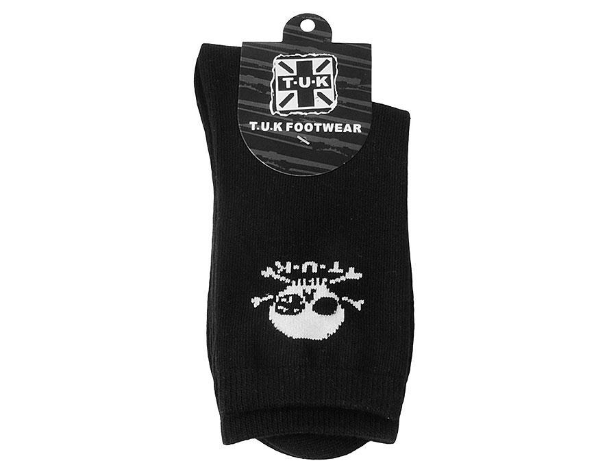 T.U.K. Shoes TSK1035 Black T.U.K. Skull Logo Men’s Sock TSK1035-OS