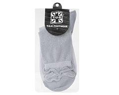 T.U.K. Shoes TSK1049 Silver Sparkly Metallic Women’s Sock TSK1049-OS