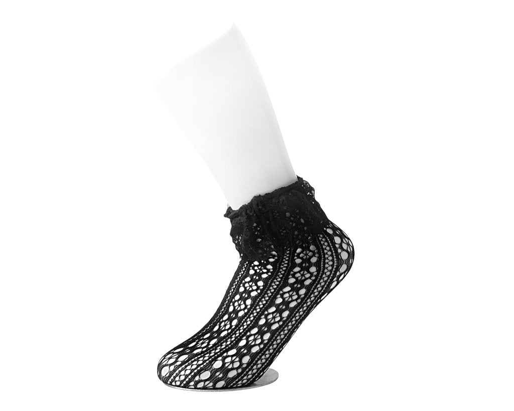 T.U.K. Shoes TSK1123 Black Assorted Fishnet 5-Pk Sock TSK1123-OS