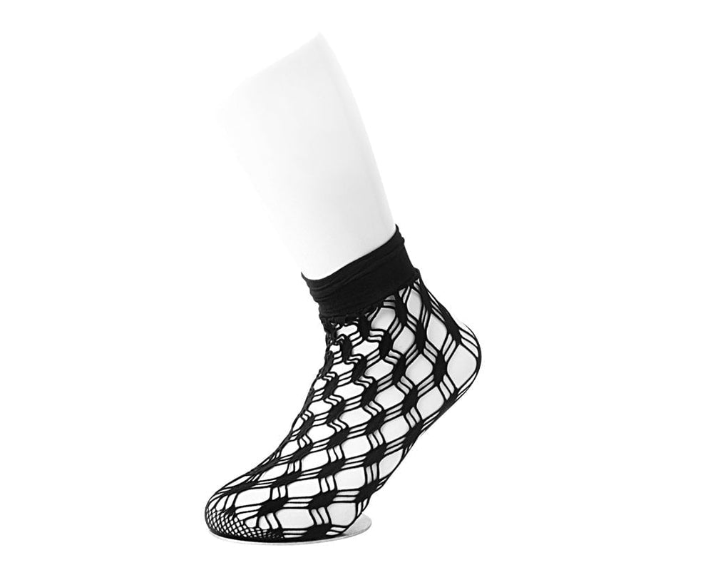 T.U.K. Shoes TSK1123 Black Assorted Fishnet 5-Pk Sock TSK1123-OS