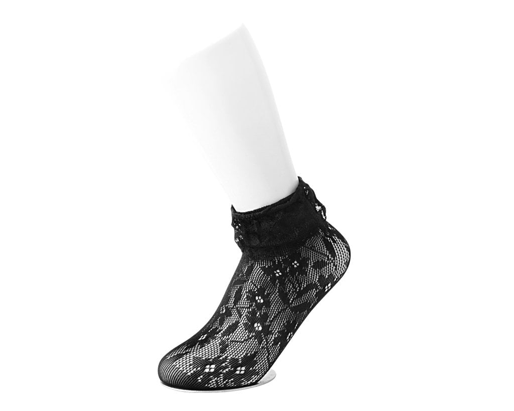 T.U.K. Shoes TSK1123 Black Assorted Fishnet 5-Pk Sock TSK1123-OS