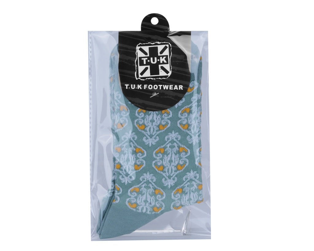 T.U.K. Shoes TSK1183 Teal Baroque Pattern Sock TSK1183-OS