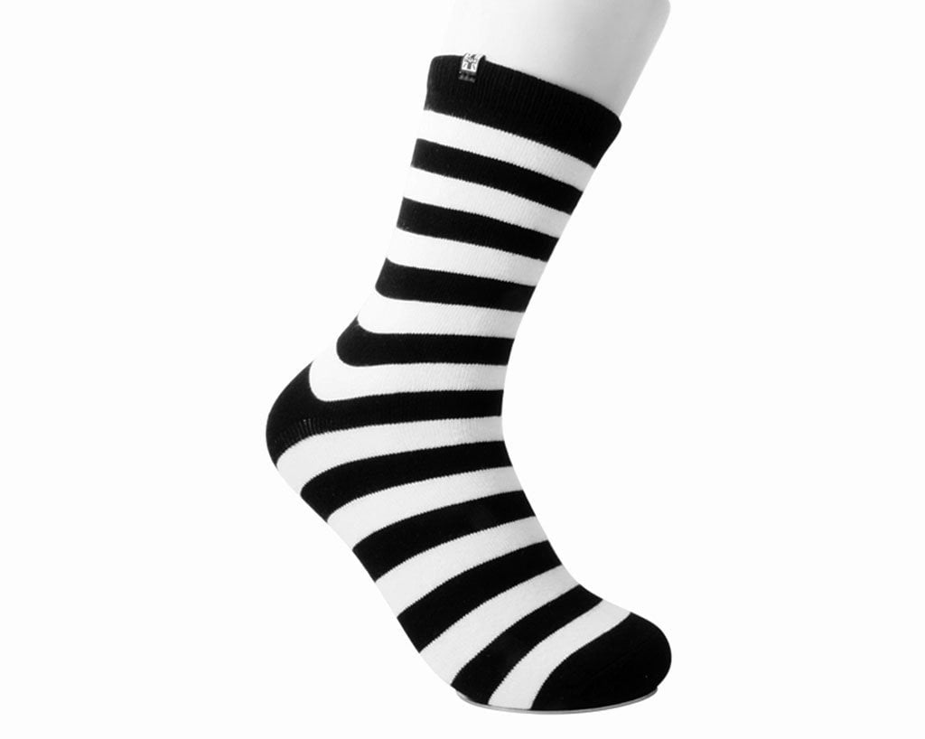 T.U.K. Shoes TSK1048 Black & White Stripe T.U.K. Men’s Sock TSK1048-OS