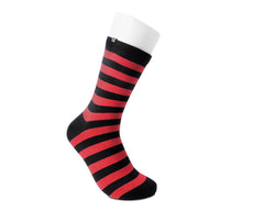 T.U.K. Shoes TSK1121 Red & Black Stripe T.U.K Men's Sock TSK1121-OS