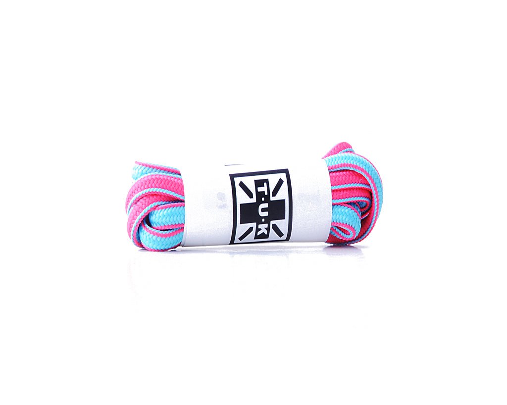 T.U.K. Shoes LC056-75-PBR 75 CM Pink & Blue Round Laces LC056-75-BWR-OS