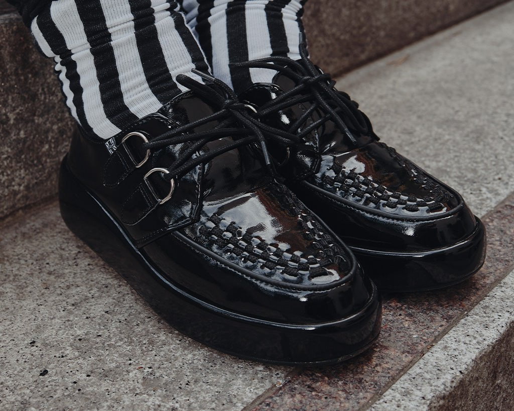 T.U.K. Shoes A3216 Black Liquid Viva Mondo Creeper