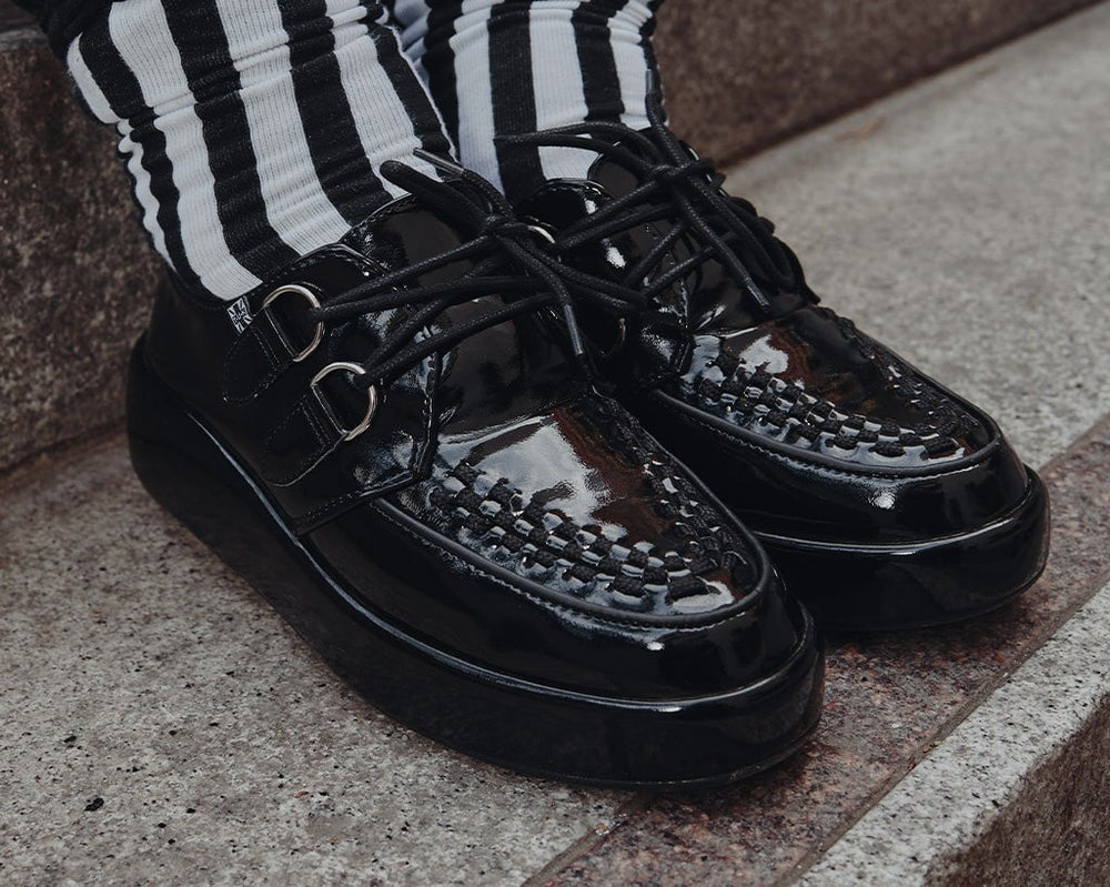T.U.K. Shoes A3216 Black Liquid Viva Mondo Creeper