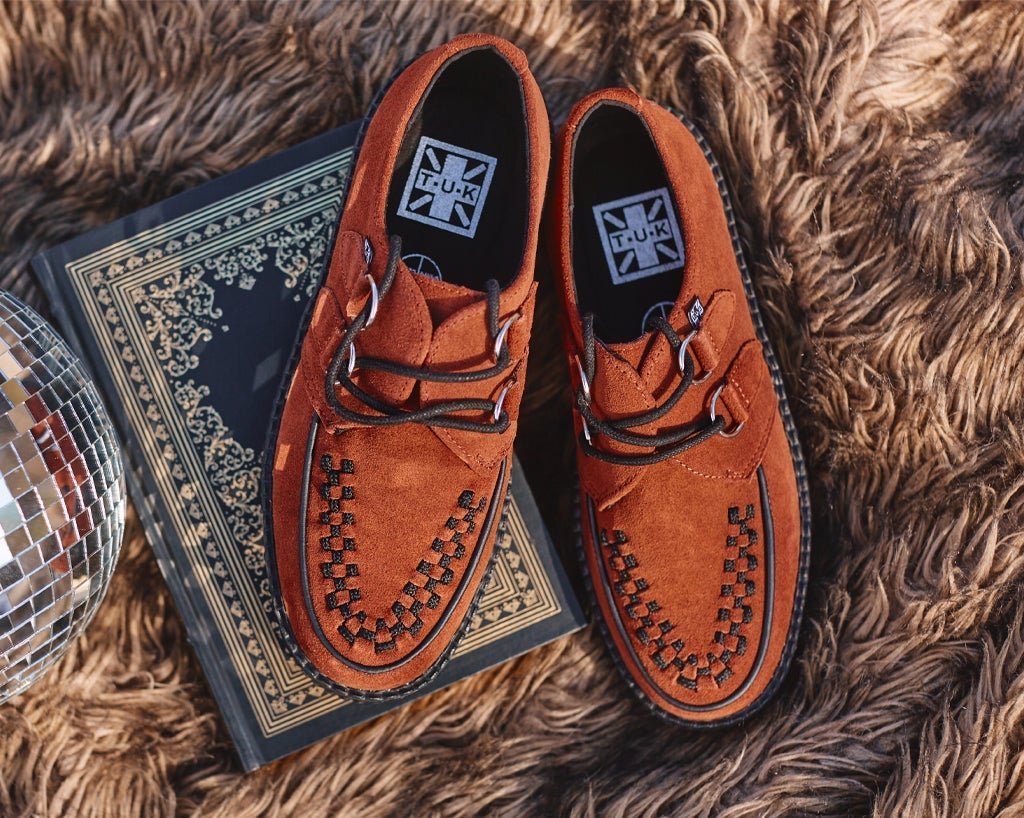 T.U.K. Shoes V3022 Brown Suede Viva Mondo Creeper