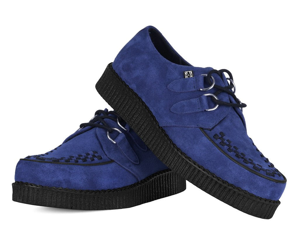 T.U.K. Shoes F3416 Navy Suede Viva Low creeper