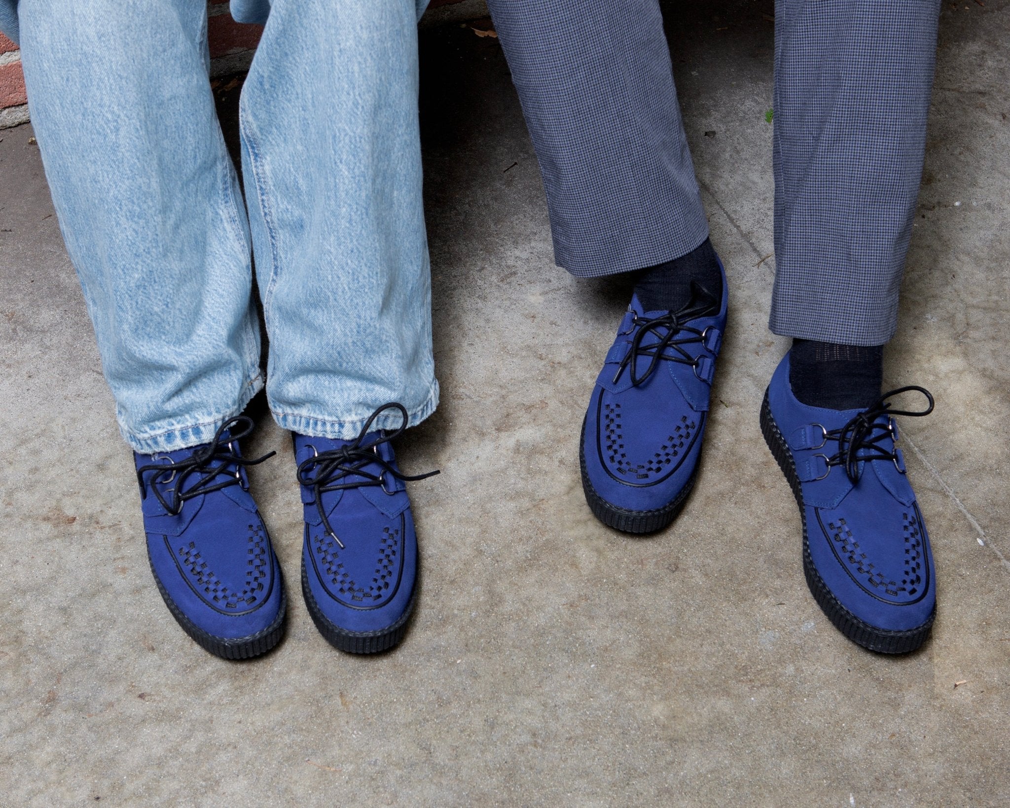 T.U.K. Shoes F3416 Navy Suede Viva Low creeper
