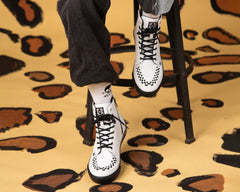 T.U.K. Shoes A3094 White TUKskin™ 8-Eye Sneaker Boot