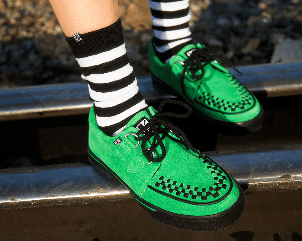 T.U.K. Shoes A9872 Green Suede Sneaker