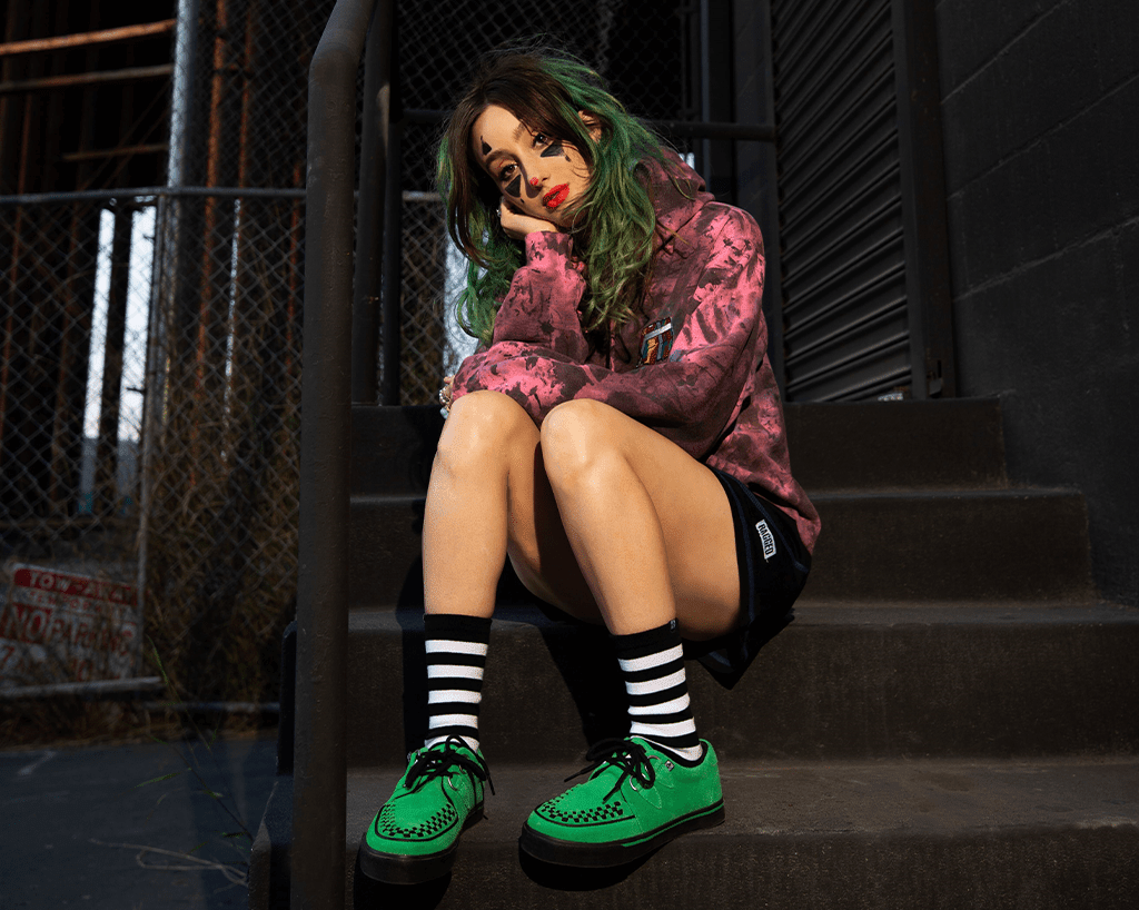T.U.K. Shoes A9872 Green Suede Sneaker