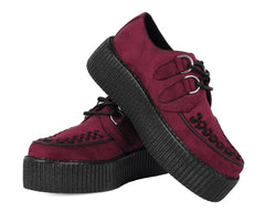 T.U.K. Shoes V3291 Burgundy Faux Suede Viva Mondo Creeper