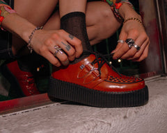 T.U.K. Shoes V3196 Brown Pearl TUKskin™ Viva Mondo Creeper