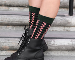 T.U.K. Shoes TSK1148 Multicolor Houndstooth Knee-High Sock TSK1148-OS