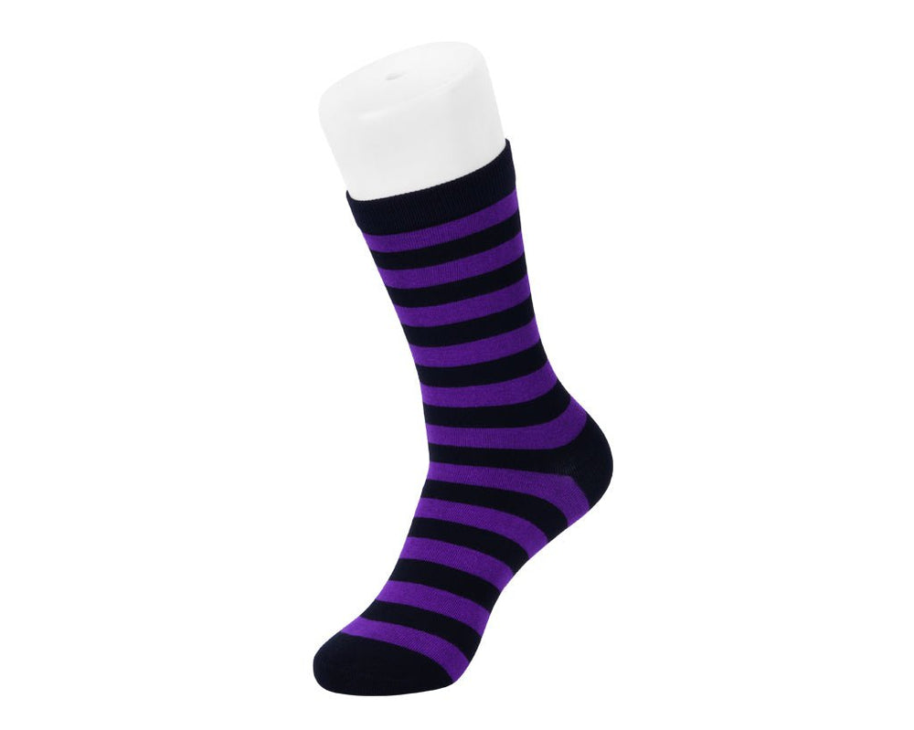 T.U.K. Shoes TSK1192 Black & Purple T.U.K. Men's Stripe Sock TSK1192-OS