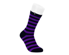 T.U.K. Shoes TSK1192 Black & Purple T.U.K. Men's Stripe Sock TSK1192-OS
