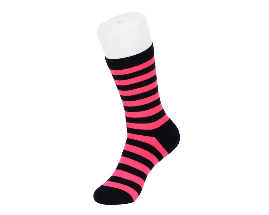 T.U.K. Shoes TSK1189 Black & Pink T.U.K. Women's Stripe Sock TSK1189-OS