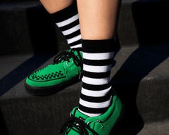T.U.K. Shoes TSK1047 Black & White Stripe T.U.K. Women’s Sock TSK1047-OS
