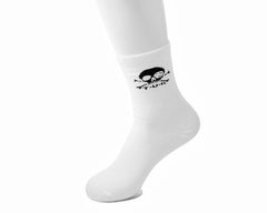 T.U.K. Shoes TSK1032 White T.U.K. Skull Logo Women’s Sock TSK1032-OS