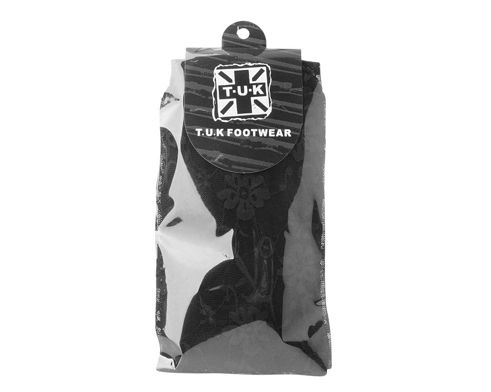 T.U.K. Shoes TSK1167 Black Floral Mesh Sock TSK1167-OS