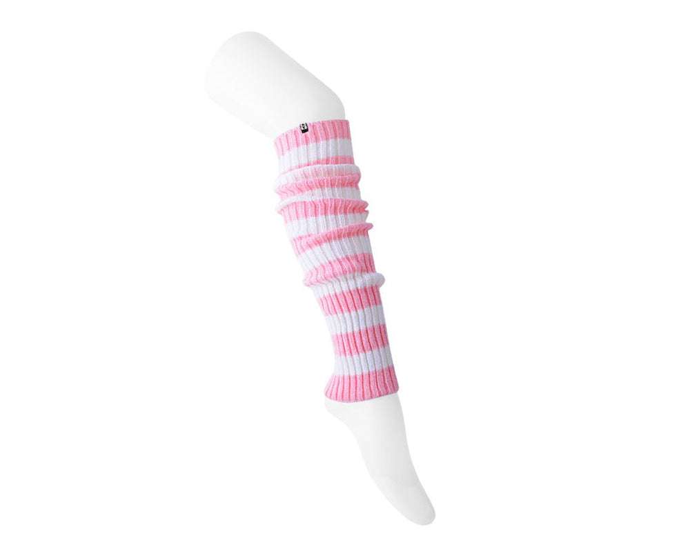 T.U.K. Shoes TSK1160 Pink & White Stripe Knit Leg Warmer TSK1160-OS