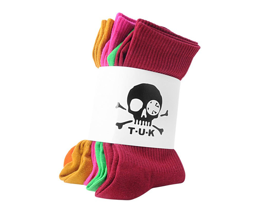 T.U.K. Shoes TSK1173 5 Pack Multi Color Crew Sock TSK1173-OS