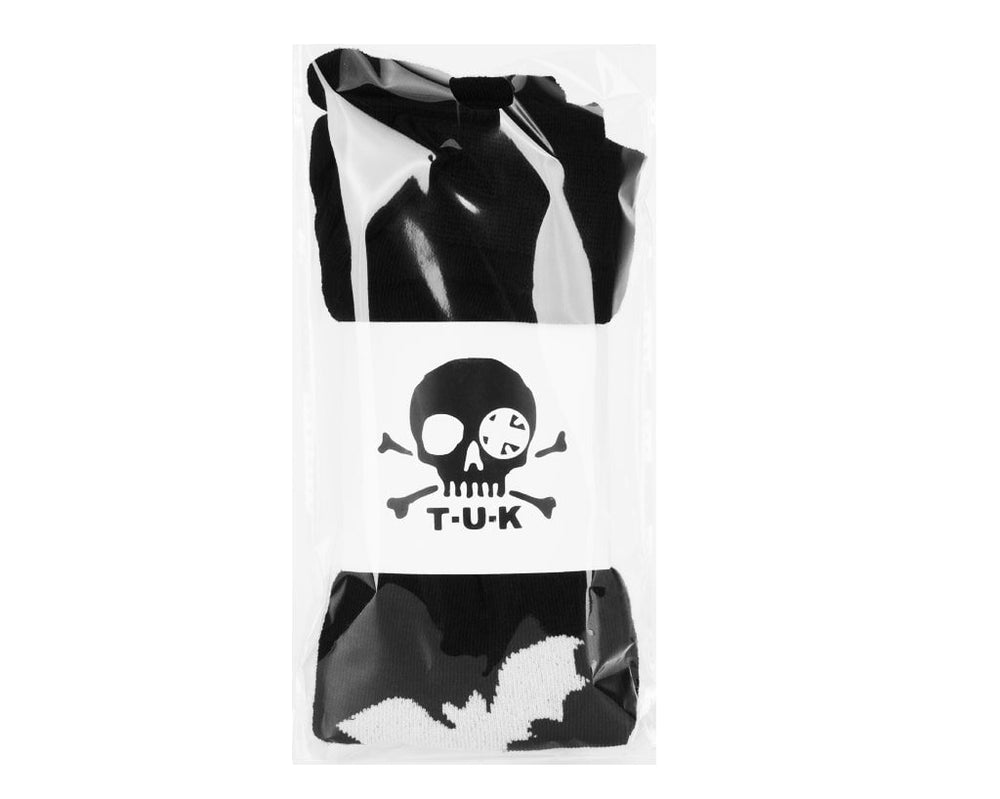 T.U.K. Shoes TSK1180 Black Knit Bat Thigh High Sock TSK1180-OS
