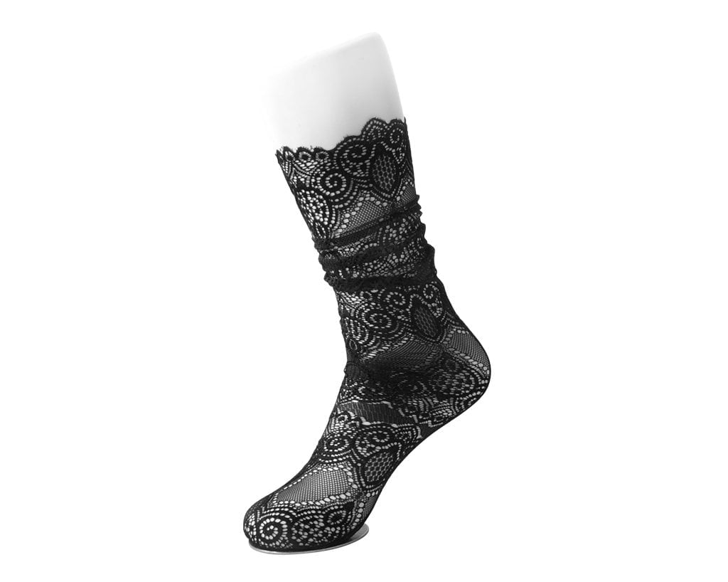 T.U.K. Shoes TSK1127 Black Lace Over-The-Knee Sock TSK1127-OS